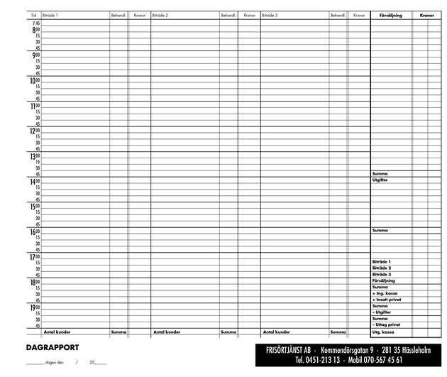 Beställningsblock 3-pers